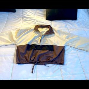 Fall Zipper Half Placket Colorblock Windbreaker